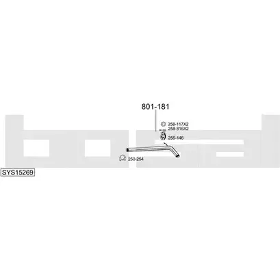 Система выпуска ОГ BOSAL O Q6MJ7 SYS15269 YK08CZM 548217 изображение 0