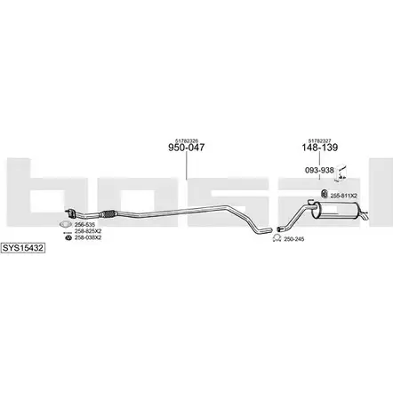 Система выпуска ОГ BOSAL 548362 SYS15432 PH3Y A FQSFY изображение 0