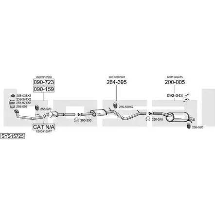 Система выпуска ОГ BOSAL MSEYM 548607 DJ5O LB SYS15725