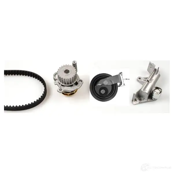 Комплект ремня ГРМ с помпой HEPU PK05476 1627002 0MJJ0 P 547