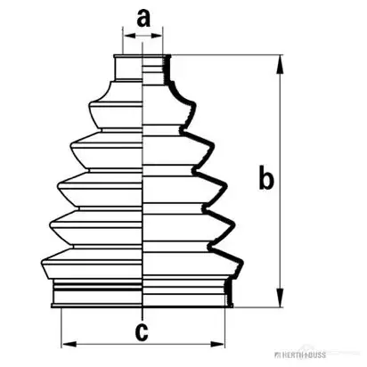 Пыльник шруса, ремкомплект HERTH+BUSS 624014 4029416163747 HZH19 NM j2861020 изображение 0