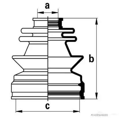 Пыльник шруса, ремкомплект HERTH+BUSS j2881028 4029416164201 624151 URHJG QU изображение 0