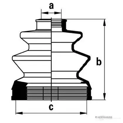 Пыльник шруса, ремкомплект HERTH+BUSS j2885010 624210 0JFU NJ 4029416165871 изображение 0
