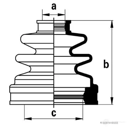 Пыльник шруса, ремкомплект HERTH+BUSS 4029416165604 624168 I 8EMY j2882016 изображение 0