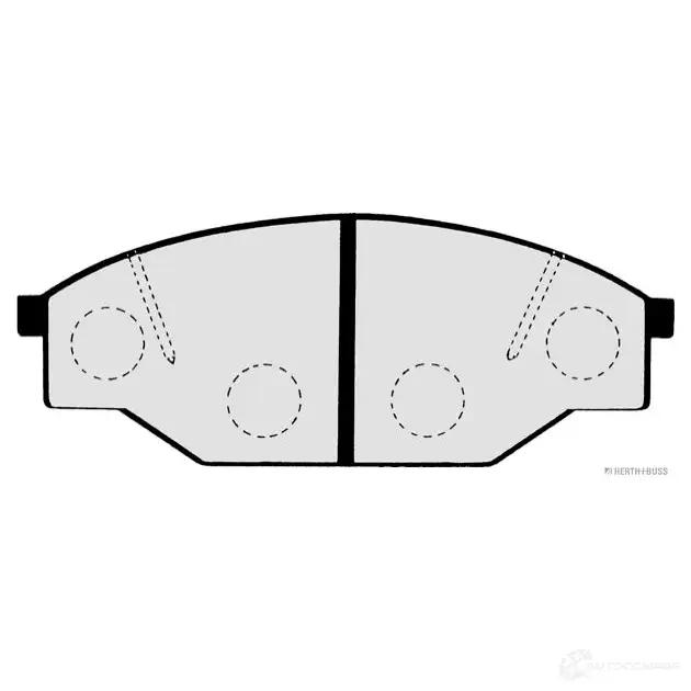 Тормозные колодки, комплект HERTH+BUSS 4029416056988 0PHC 0 j3602040 6093774 - Изображение 1