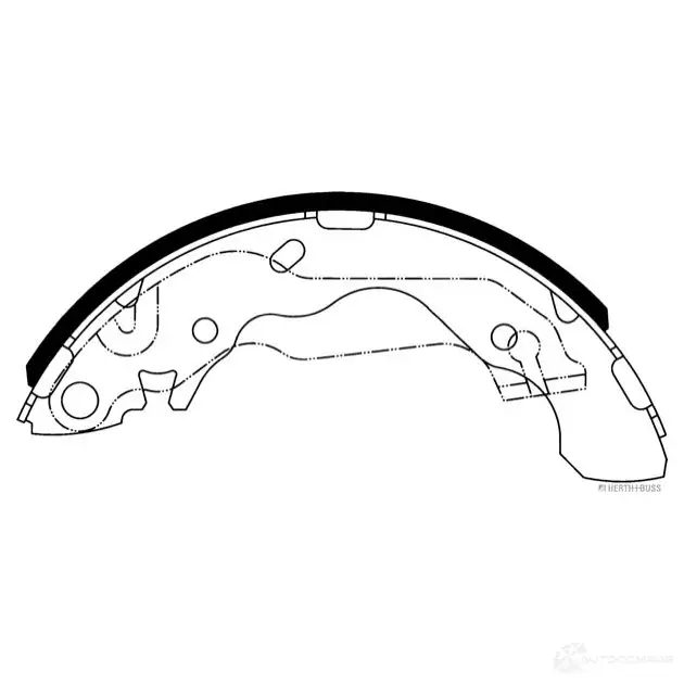 Барабанные тормозные колодки, комплект HERTH+BUSS j3500532 4029416251116 6093708 YZ TEM