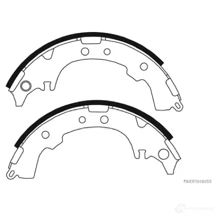 Барабанные тормозные колодки, комплект HERTH+BUSS 627113 j3502068 0AZTX K 4029416054939 изображение 1