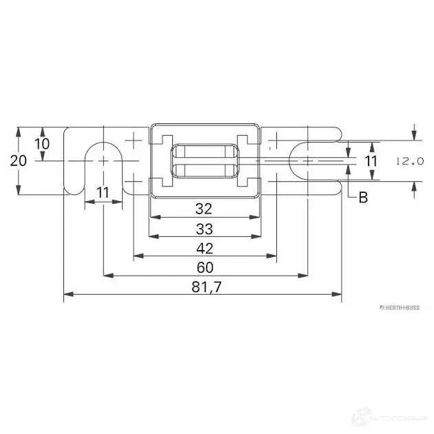 Предохранитель HERTH+BUSS 50295292 4026736029708 821246 3 3M819 - Изображение 1