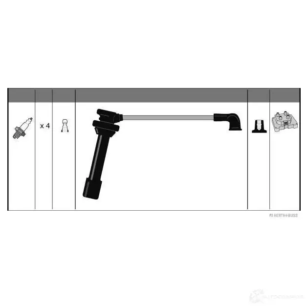 Высоковольтные провода зажигания, комплект HERTH+BUSS 4029416125226 635539 XB 05EX j5383022 - Изображение 1
