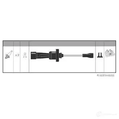 Высоковольтные провода зажигания, комплект HERTH+BUSS j5380310 6XBO B7Y 4029416141905 635460 изображение 1