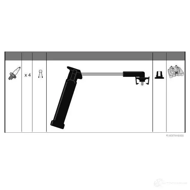 Высоковольтные провода зажигания, комплект HERTH+BUSS j5383003 4029416090043 FU0K 0V1 635528 изображение 0