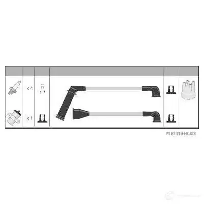 Высоковольтные провода зажигания, комплект HERTH+BUSS 95FSF B j5380507 635467 4029416109516 изображение 1