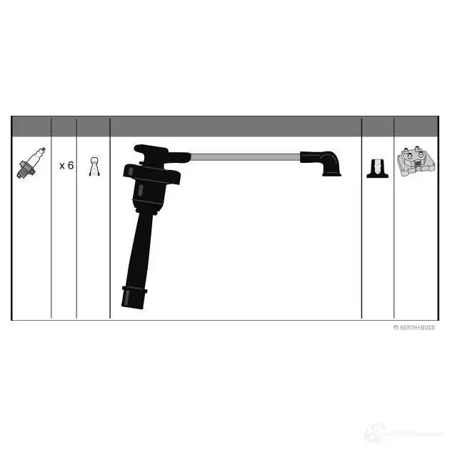 Высоковольтные провода зажигания, комплект HERTH+BUSS 914ZD QI 4029416090487 635571 j5385011 - Изображение 1