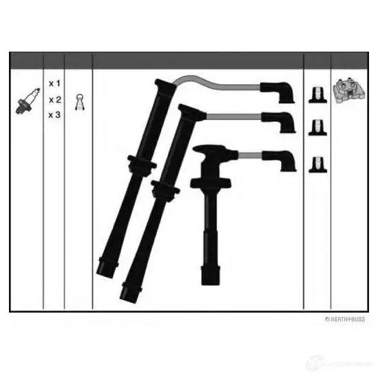 Высоковольтные провода зажигания, комплект HERTH+BUSS D PZSTHL 4029416155582 635549 j5383037 изображение 1