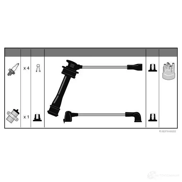 Высоковольтные провода зажигания, комплект HERTH+BUSS j5382080 635523 YSJYL U 4029416155322 изображение 0