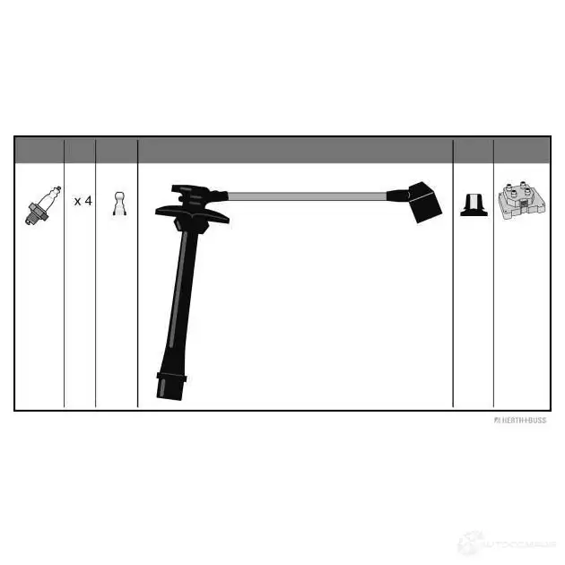 Провода зажигания HERTH+BUSS BX4F S9 635505 J5382008 4029416089535 - Изображение 1