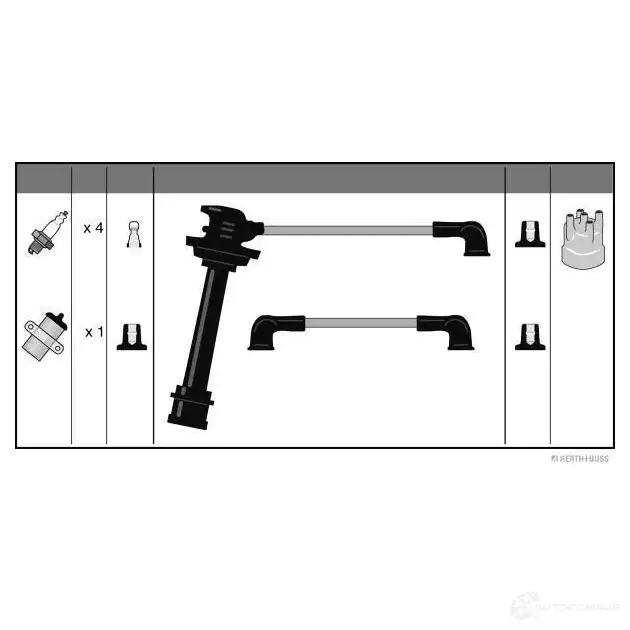 Высоковольтные провода зажигания, комплект HERTH+BUSS 84WL C01 4029416089696 j5382024 635509 - Изображение 1