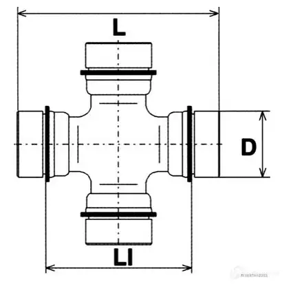 Крестовина кардана HERTH+BUSS 5L9EM S 4029416287023 J2929007 624290 - Изображение 1