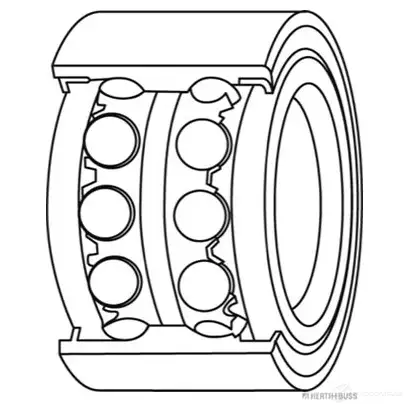Подшипник ступицы колеса, комплект HERTH+BUSS 4029416107932 j4702022 631535 7WB GI изображение 1