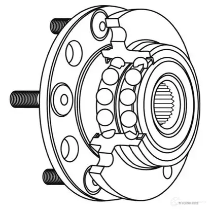 Подшипник ступицы колеса, комплект HERTH+BUSS B21 BG j4714025 631928 4029416109059 изображение 1
