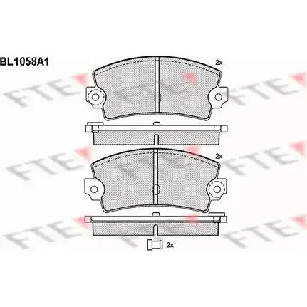 Тормозные колодки, дисковые, комплект FTE 202 48 BL1058A1 604102 20336 изображение 0