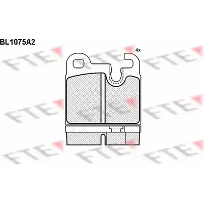 Тормозные колодки, дисковые, комплект FTE BL1075A2 604120 2 0436 D164-7091 изображение 0