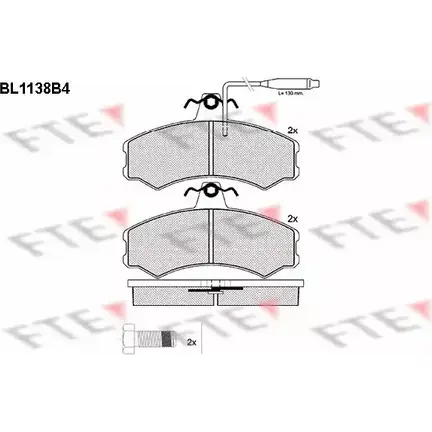 Тормозные колодки, дисковые, комплект FTE 20741 604179 BL1138B4 2073 2