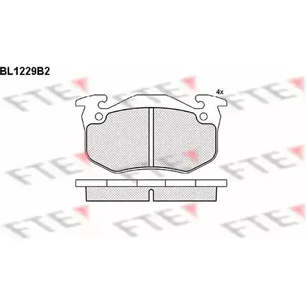 Тормозные колодки, дисковые, комплект FTE 8RJAW BL1229B2 20 634 604267
