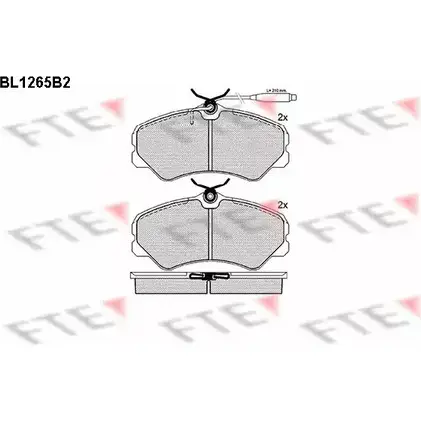 Тормозные колодки, дисковые, комплект FTE 604313 21066 2106 0 BL1265B2 изображение 0