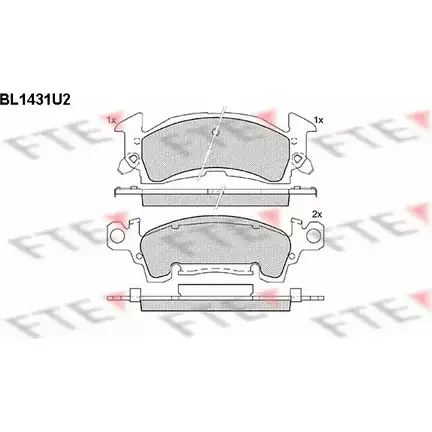 Тормозные колодки, дисковые, комплект FTE 2021 5 BL1431U2 604495 20216 изображение 0