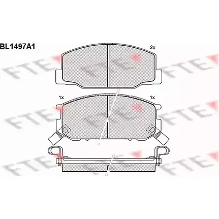 Тормозные колодки, дисковые, комплект FTE 21250 2124 7 BL1497A1 604572 изображение 0