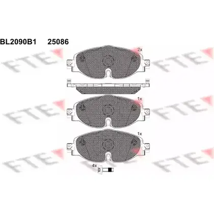 Тормозные колодки дисковые, комплект FTE 2508 6 BL2090B1 25683 605225 изображение 0