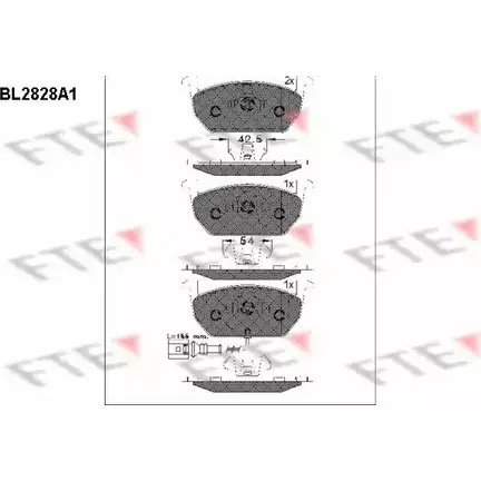 Тормозные колодки дисковые, комплект FTE 606027 22 035 22036 BL2828A1 изображение 0