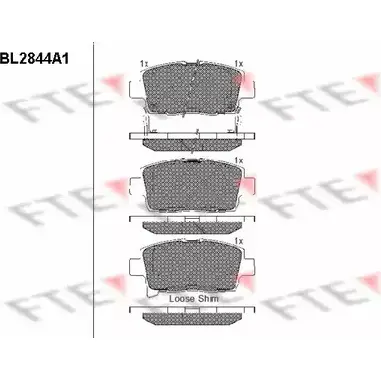 Тормозные колодки дисковые, комплект FTE 606045 2 5316 BL2844A1 25317