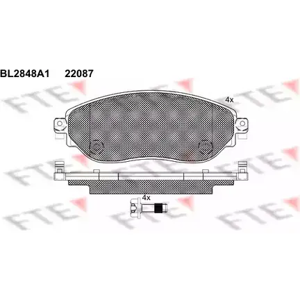 Тормозные колодки дисковые, комплект FTE 220 87 BL2848A1 AGZRJ0 606049 изображение 0