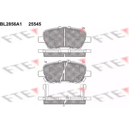 Тормозные колодки дисковые, комплект FTE 25545 BL2856A1 606057 2554 4 изображение 0