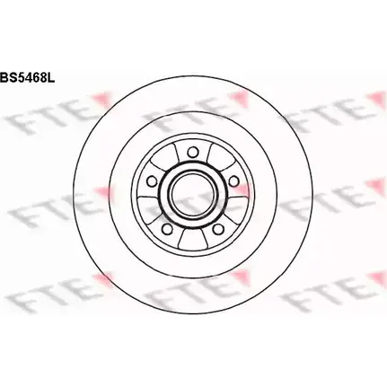 Тормозной диск FTE 607164 736XM HC BS5468L N79G9ZT изображение 0