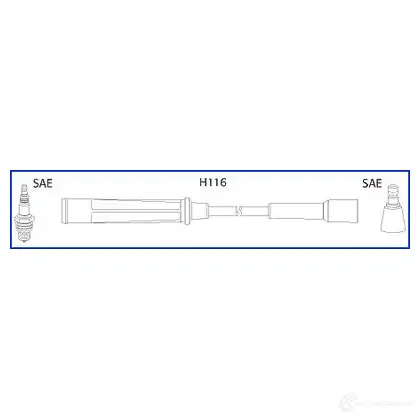 Высоковольтные провода зажигания, комплект HITACHI 3081496 SJ SH23 134465 изображение 0