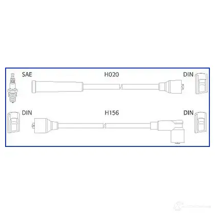 Высоковольтные провода зажигания, комплект HITACHI K 8C68Q2 134227 3081420 изображение 0