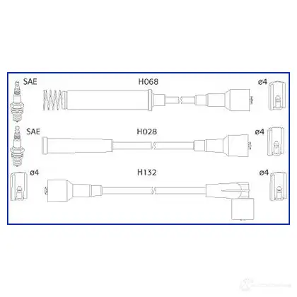 Высоковольтные провода зажигания, комплект HITACHI 134217 3081417 78NRZK V изображение 0