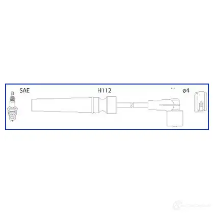 Высоковольтные провода зажигания, комплект HITACHI 134236 MVRYGT L 3081423 изображение 0