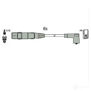 Высоковольтные провода зажигания, комплект HITACHI PVE1X 6P 3081548 134769