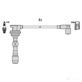 Высоковольтные провода зажигания, комплект HITACHI 3081403 8OJB SY4 134118 изображение 0