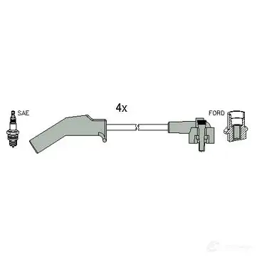Высоковольтные провода зажигания, комплект HITACHI 18CAE 3081438 13 4271 134271