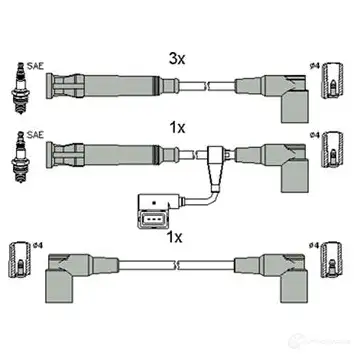 Высоковольтные провода зажигания, комплект HITACHI 134805 3081568 MP 767 изображение 0