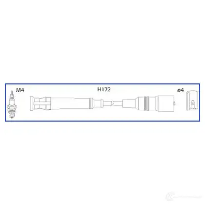 Высоковольтные провода зажигания, комплект HITACHI 3081546 Y0LU C 134763 изображение 0