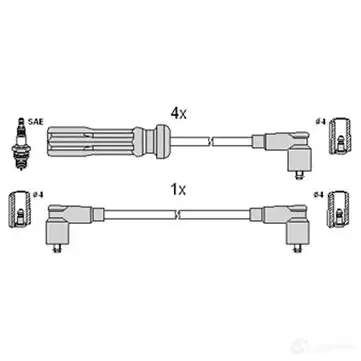 Высоковольтные провода зажигания, комплект HITACHI M ZWQ4 134548 3081515