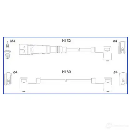 Высоковольтные провода зажигания, комплект HITACHI BWS 01W 134715 3081539