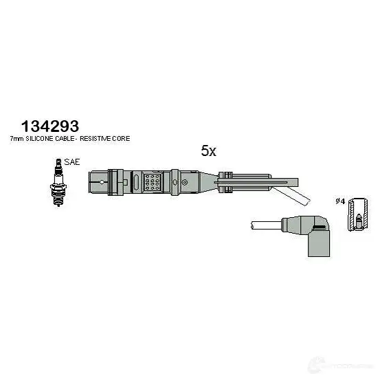 Высоковольтные провода зажигания, комплект HITACHI 3081458 13429 3 134293 52WON98