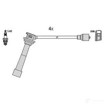 Высоковольтные провода зажигания, комплект HITACHI 134374 QZ VQ7 3081482 изображение 0